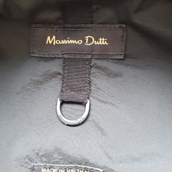 Massimo Dutti Minimalist Tie-Front Women's Black Trench Coat Size S - Picture 7 of 13